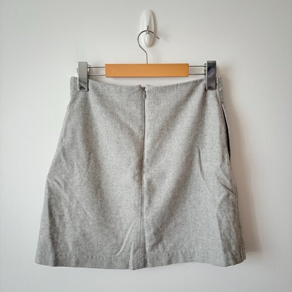 Aritzia Wilfred Essonne Wool Cashmere Mini Skirt Light Grey Size 4 - Picture 6 of 9